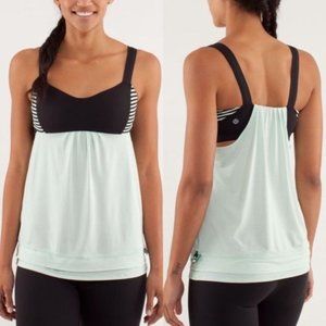 Lululemon Run: Back On Track Tank in Mint Black Sz 8